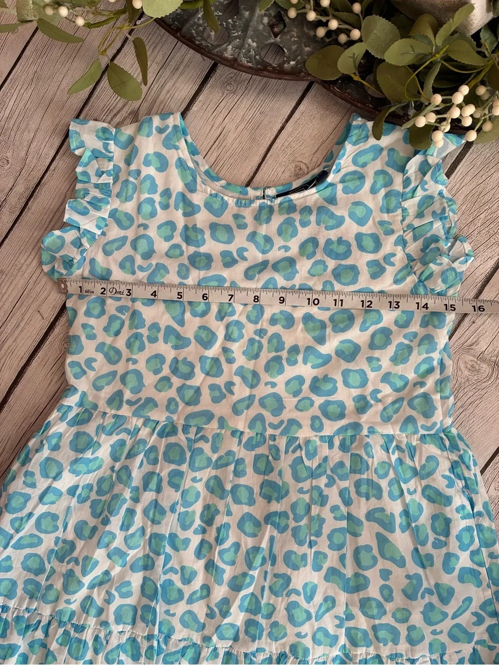 Tuk Tuk Leopard Sapphire Tier Dress